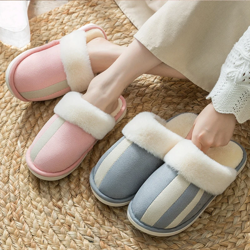 Мужские тапочки Замшевые плюшевые Бархатные Меховые домашние Мягкие на