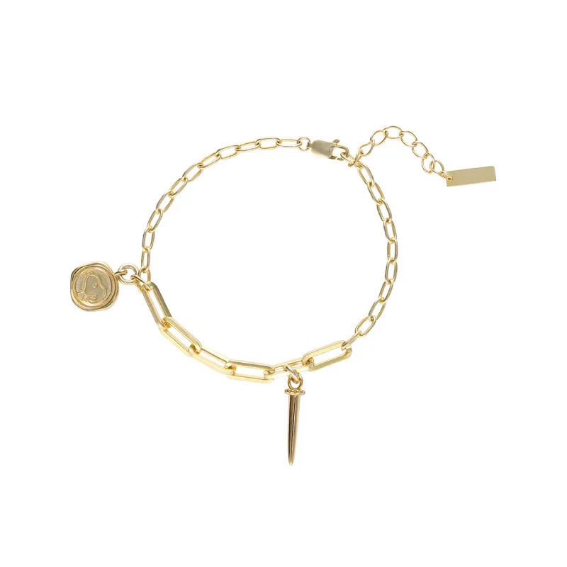 Браслеты из стерлингового серебра 925 пробы для женщин Золотая цепочка Pulsera De Plata La