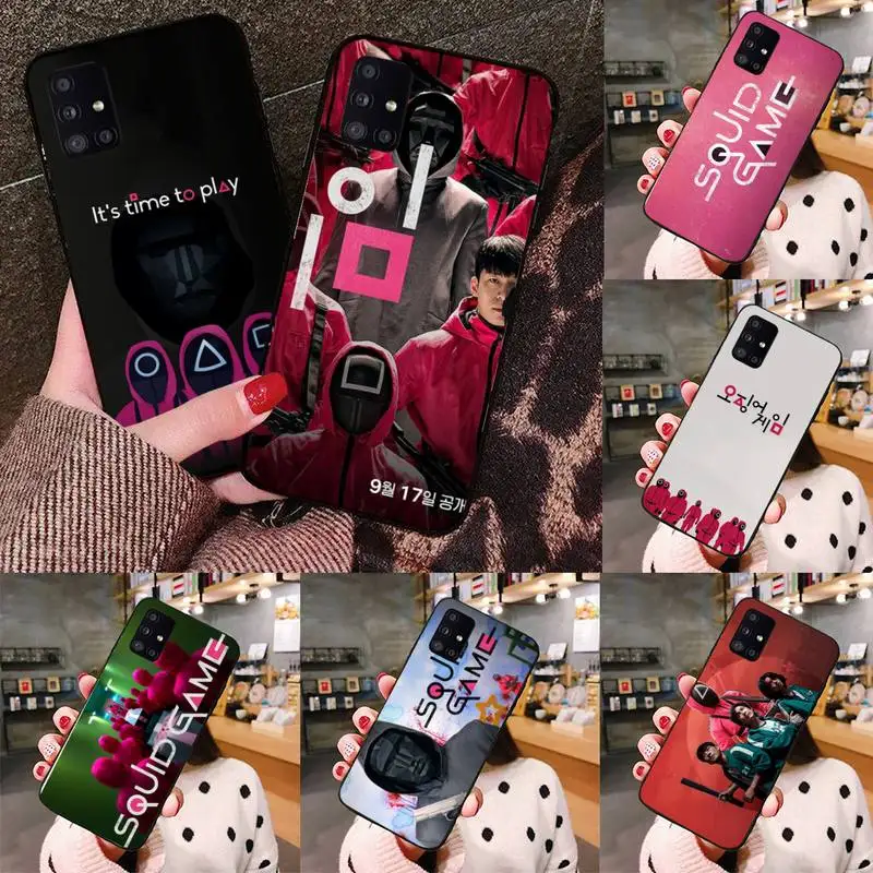 

Squid game Phone Case black For Samsung galaxy S 21 20 10 8 A 51 71 50 21s 70 40 20 20e note 10 plus Ultra 5g fe