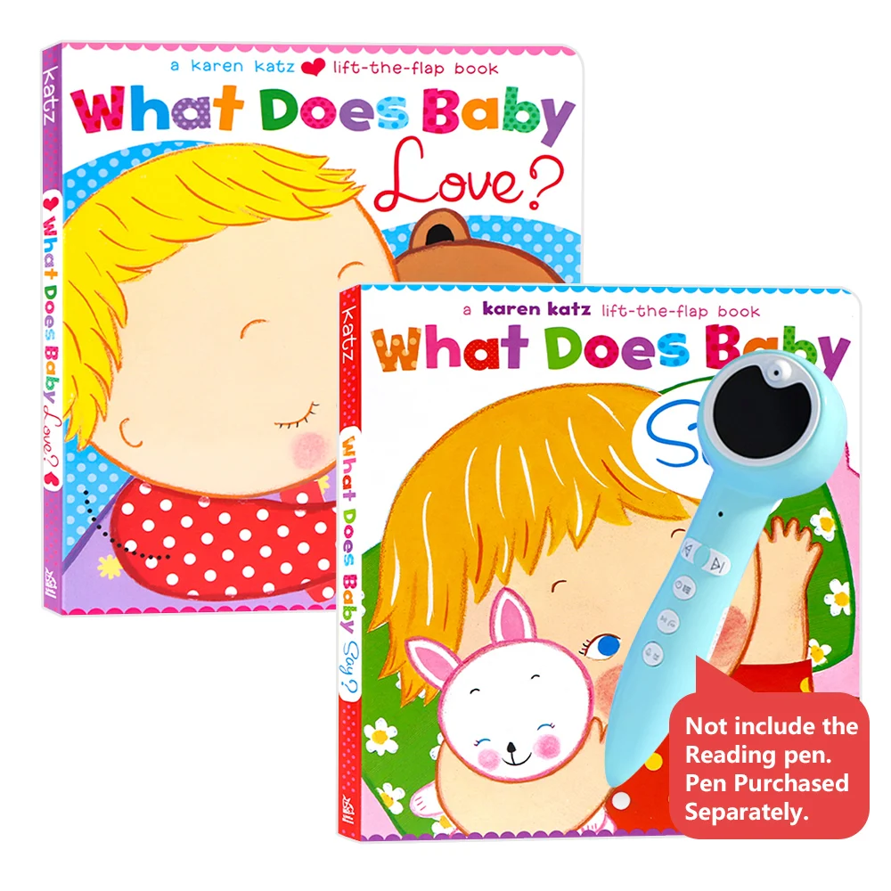 

Karen Katz Lift-the-Flap Card Board Baby Books Children Reading Story Books Kids Book Sets In English Learning Pre K Learning
