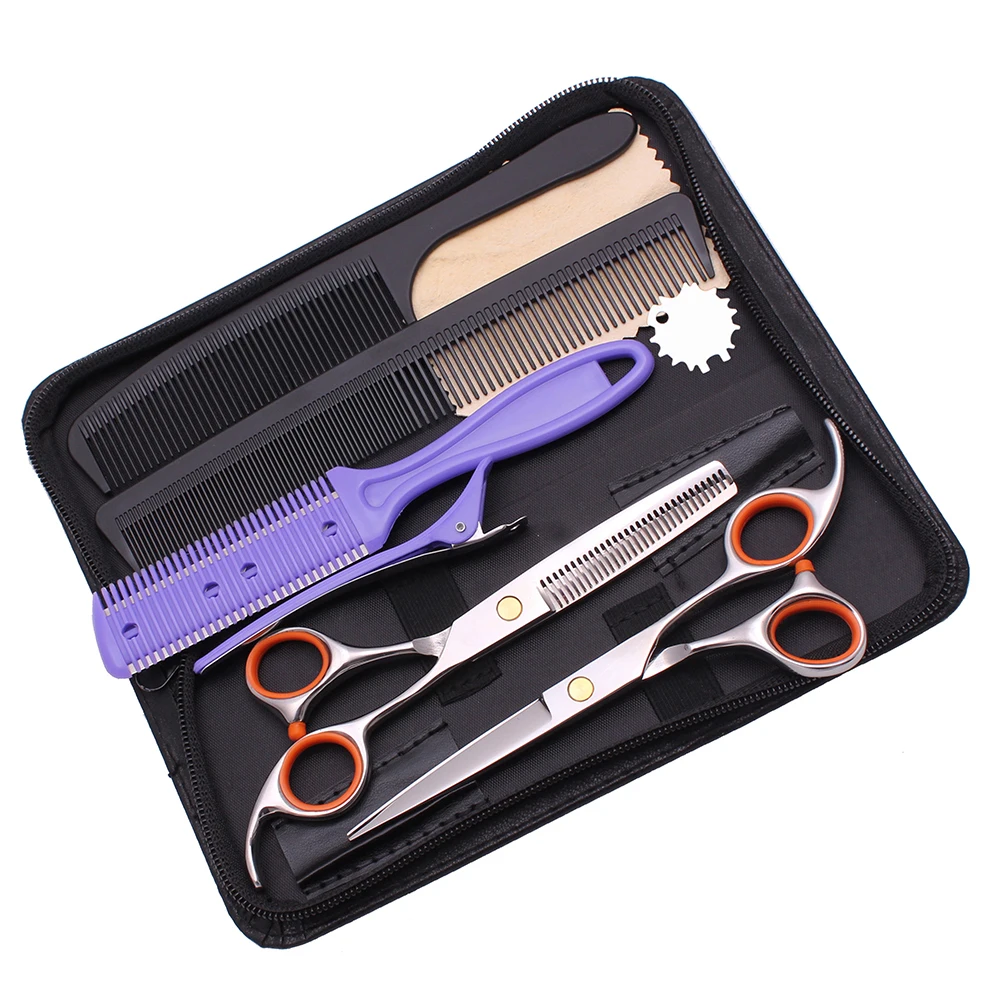 Парикмахерские ножницы 5 дюйма 6 дюймов из нержавеющей стали для филировки с