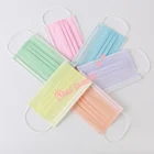 Маска для лица детская с фильтром, 50 шт., 5 цветов, розовый, желтый, пастельные цвета