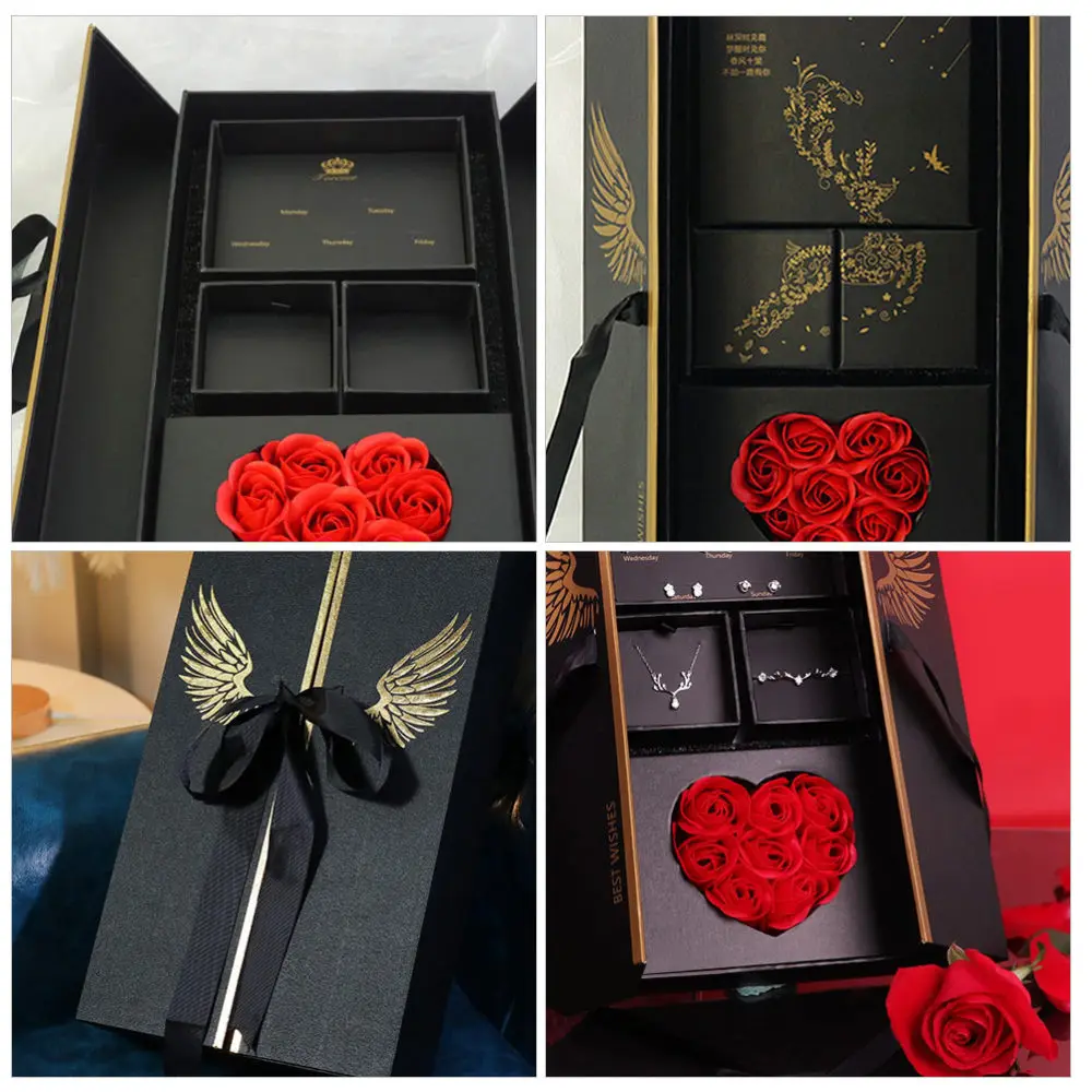 

1Pc Wrapping Box Exquisite Gift Packing Case Gifts Paper Container (Black)