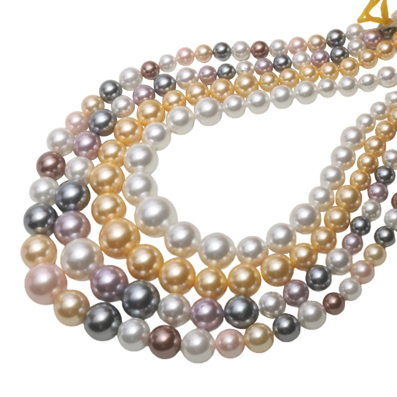 Оптовая продажа круглые бусины в виде ракушек из натуральной морской воды