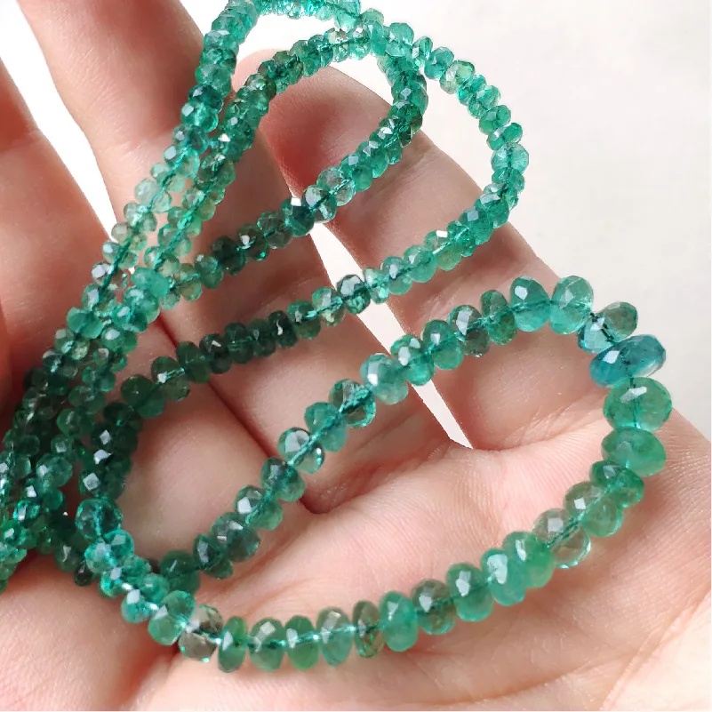 Бусины с зеленым драгоценным камнем аа изумруд Круглые граненые 3-5 мм для