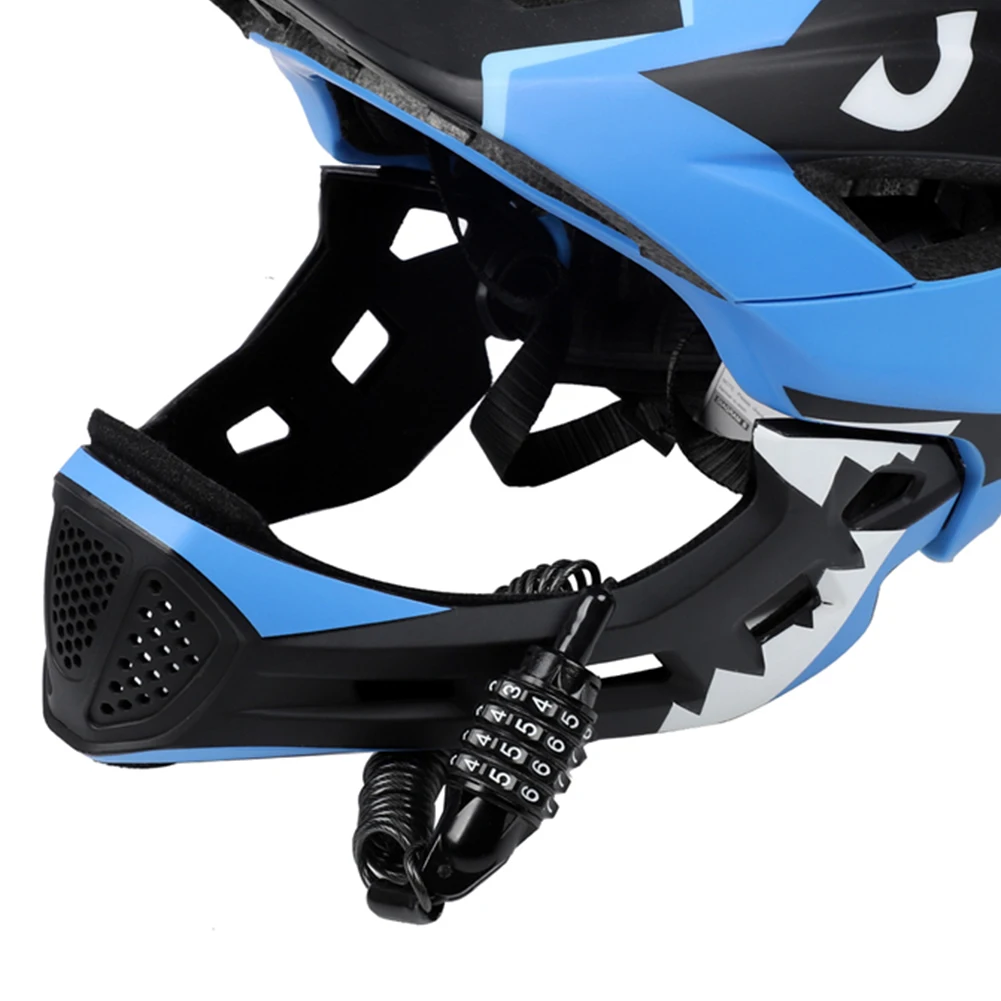 4 цифры мини портативный длинный велосипедный стальной провод шлем пароль