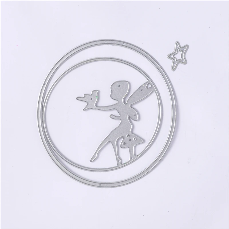 DiyArts эльфы умирает ангел круг металлический Трафаретный вырубной Штамп Новый 2020