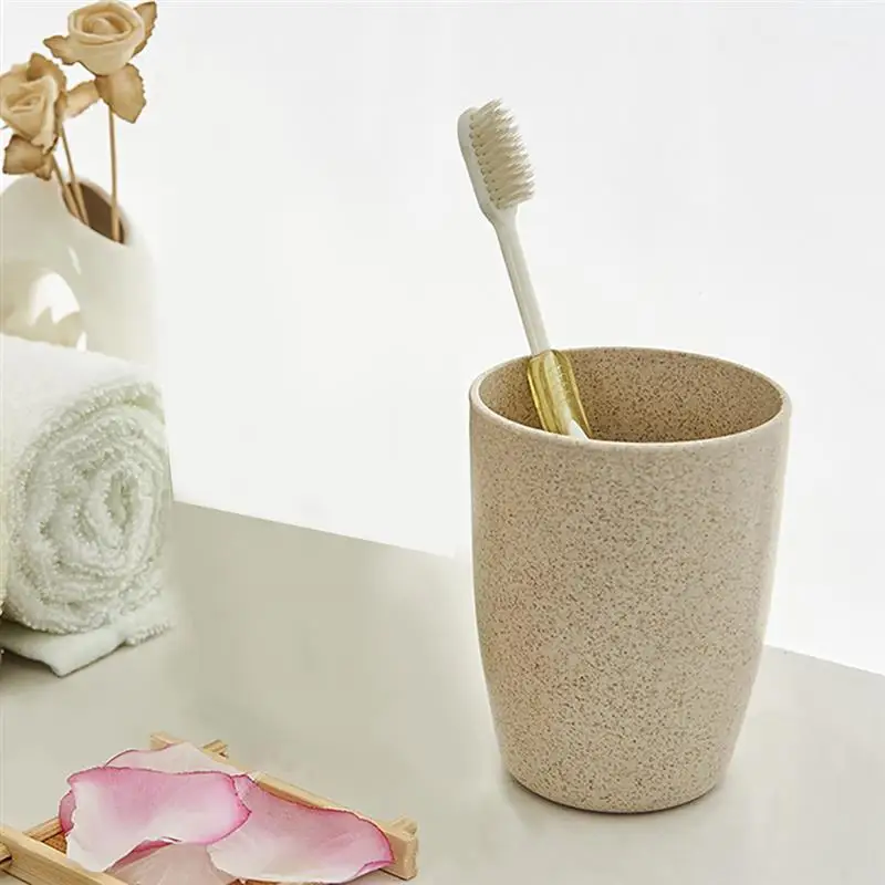 Набор чашек для ванной комнаты модная Пшеничная солома портативный стакан чашка