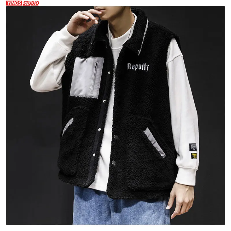 Dropshipping 2020 Japanese Casual Warming Pocket Coats Autumn Male Vintage Thicken Tops Streetwear Cargo Vest | Мужская одежда