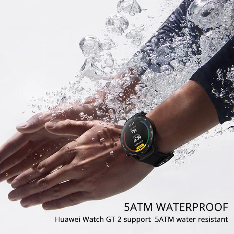 Скидка $6 на каждые $65 HUAWEI Watch GT 2 GT2 Смарт-часы с кислородом крови 14 дней батарея 5ATM