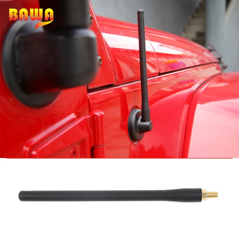 

BAWA Car Aerial Antenna Mast For Jeep Wrangler JK 2007-2018 19CM AM FM Radio Antennas for Jeep Wrangler JL 2018+