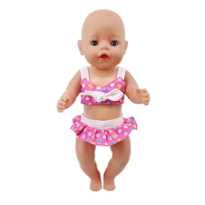 LUCKDOLL маленький свежий, милый купальник подходит 18 дюймов Американский 43cmBabyDoll одежда аксессуары, игрушки для девочек, поколение, подарок на день рождения