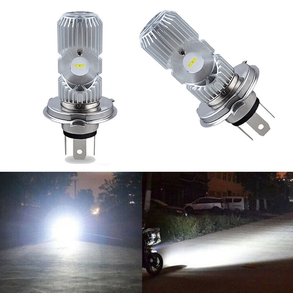 

Мотоцикл DC12V H4 BA20D светодиодный светильник лампы светодиодный налобный фонарь Hi/короче спереди и длиннее сзади) луч спереди головной светил...
