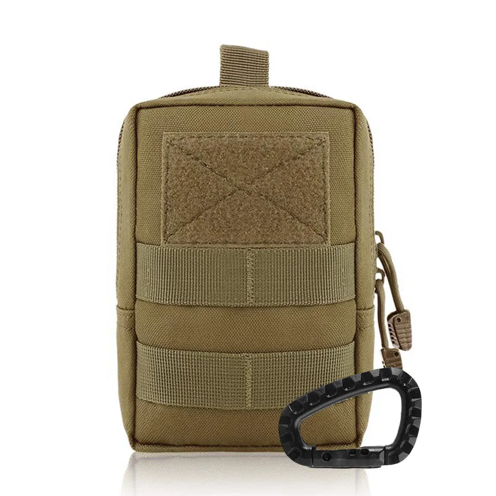 Тактическая Сумка MOLLE EDC для мужчин, поясная сумка, Универсальный гаджет, снаряжение, инструмент, органайзер, карманный мобильный телефон, кобура, держатель для охоты - Цвет: Tan