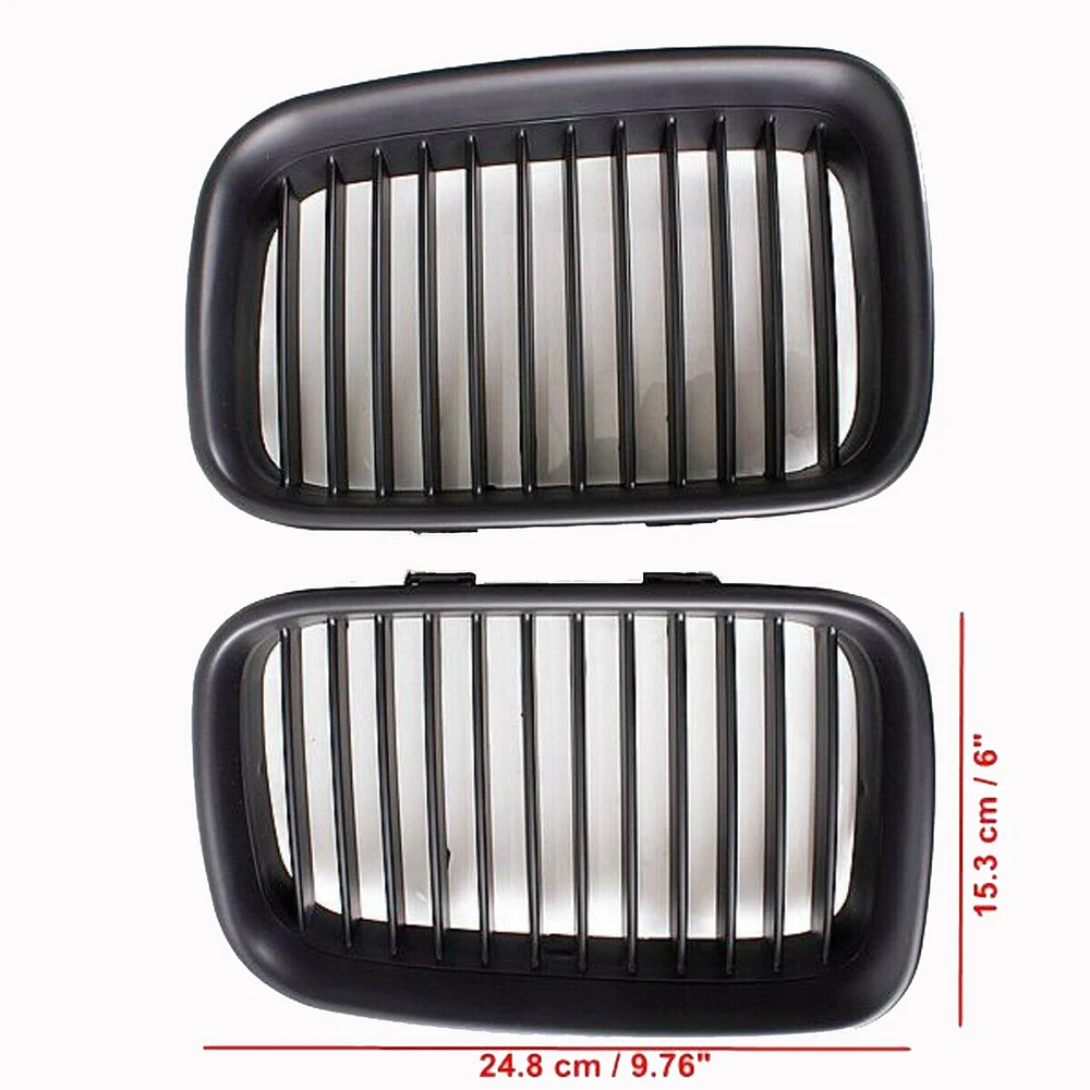Передняя Матовая Черная решетка радиатора для BMW E36 1992 1996 318i 325i|Гоночные решетки| |