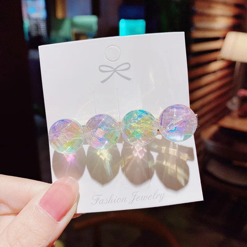 

New Women Girls Cute Heart Geometric Barrettes Transparent Barrettes Sweet Hair Clips Hairpins Headband Fashion Hair Accessories