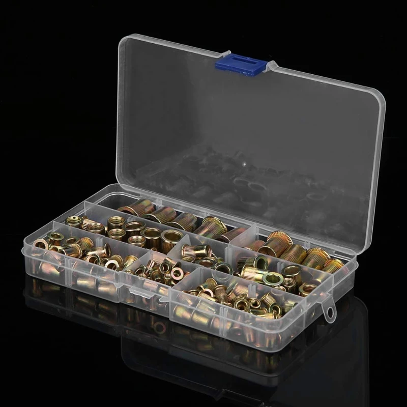 

Flat Head Threaded Insert Nutsert Assortment Kit Assort - M3 M4 M5 M6 M8 M10 M12