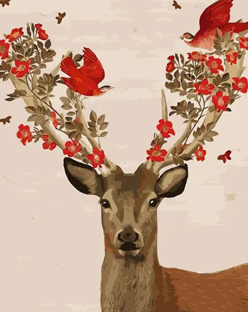 

Diamond Painting Animal deer 5d Diy Mosaic Full Square Round Drill Diamant Of Rhinestone Daimond Embroidery Pictures