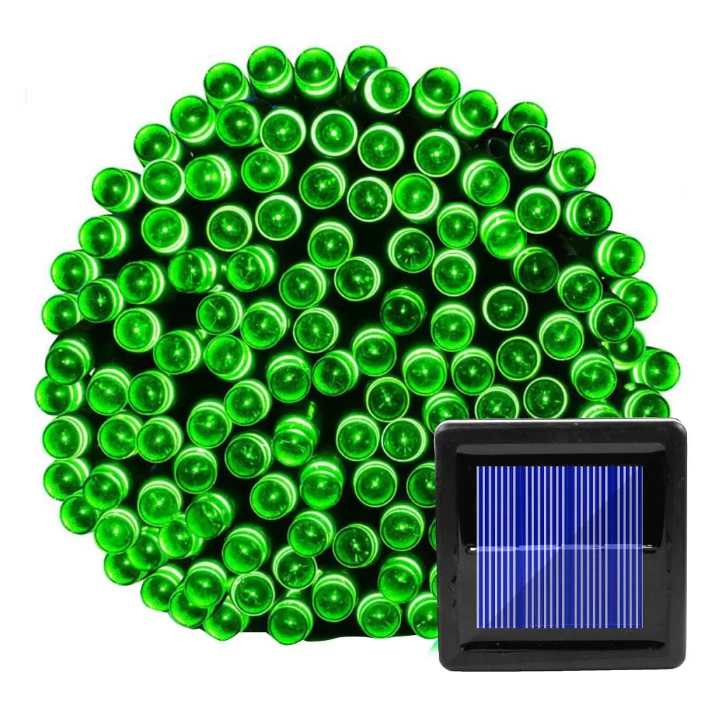 Green 7 м/12 м/22 м светодиодный светильник для сада уличное освещение водонепроницаемый 200 для подсветки газона с питанием от солнечной панели лампа сказочная гирлянда садовые огни патио Рождественский Декор - Испускаемый цвет: Green