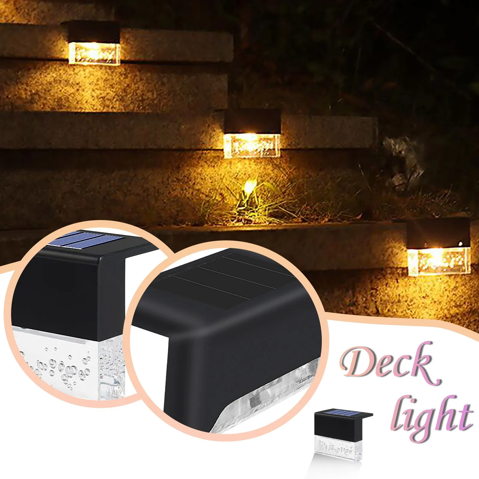 4 шт. солнечный светильник s шаг уличный светодиодный Мощность садовый лампа