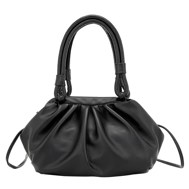 Black shoulder bag Дамский кожаный кошелек, роскошные сумки, женские сумки, дизайнерская сумочка с облаками, одноцветная сумка-мессенджер, женские вечерние сумки-тоут - Цвет: Black shoulder bag