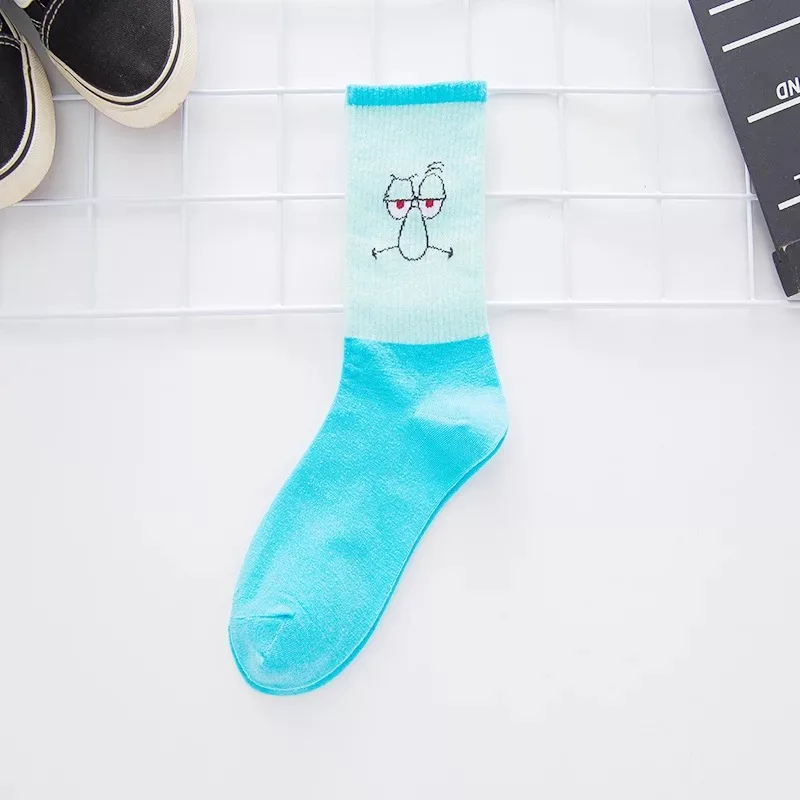 2 Стильные милые короткие носки, мужские с героями мультфильмов; Harajuku милые короткие Носки с рисунком; модные носки для скейтборда; забавные m - Цвет: 2