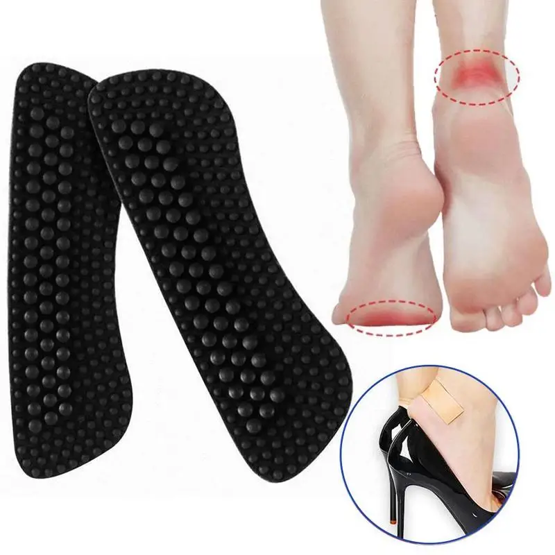 

4D New Massage Silicone Back Heel Inserts Insoles Fashion Soft Non-slip And Wear-resistant Heel Pad