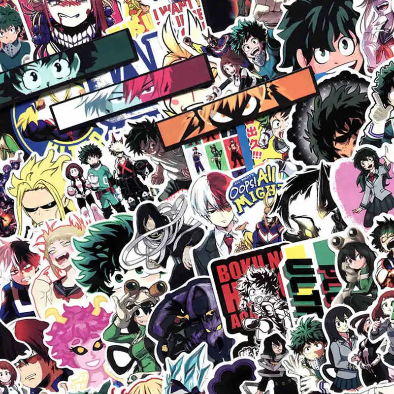 70 шт. мой герой академический чемодан наклейки на ноутбук скейтборд Izuku Midoriya все