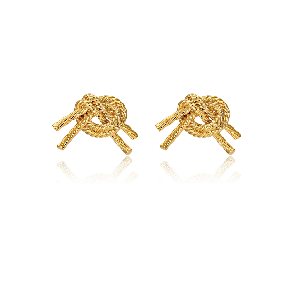 

Original design fashion personality twisted knotted stud earrings new hundred