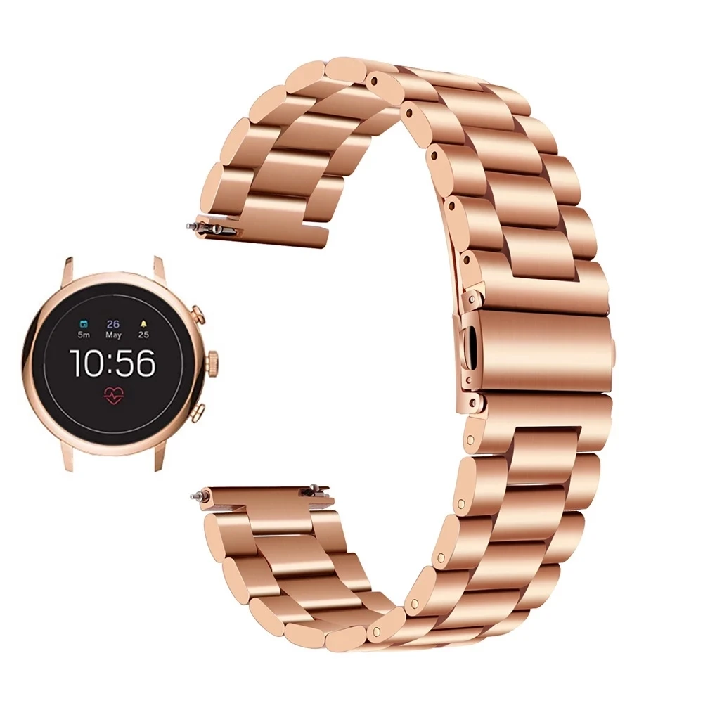 

Quick Release Stainless Steel Watchband for Fossil Gen 4 Q Venture HR /Gen 3 Q Venture Watch Band Wrist Strap Bracelet Rose Gold