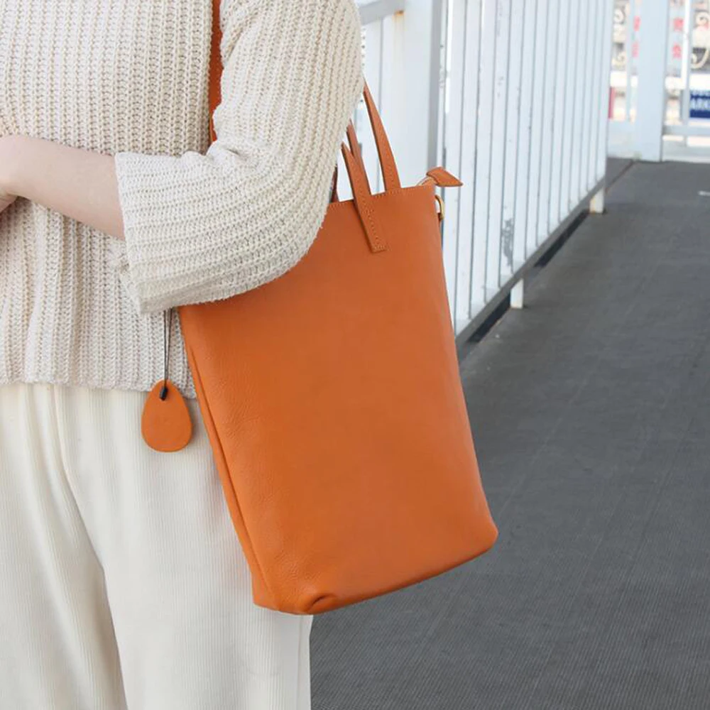 

Fashion Women Cowhide Shoulder Bag Multi Use Gennuine Leather Bucket Bags Designer Crossbody Big Shopping Handbag Bolsa Feminina