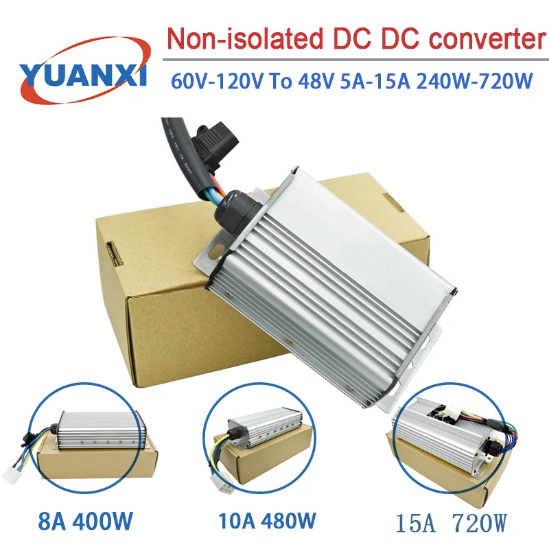 

Non-isolated DC DC converter 60V-120V to 48V 5A-15A 240W-720W step-down converter for various vehicle system modification