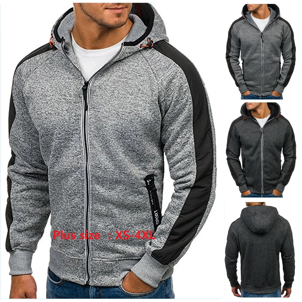 

Новинка Осень-зима, спортивный Свитшот ZOGAA в новом стиле, мужской тренировочный костюм с капюшоном, Повседневная Свободная облегающая куртк...