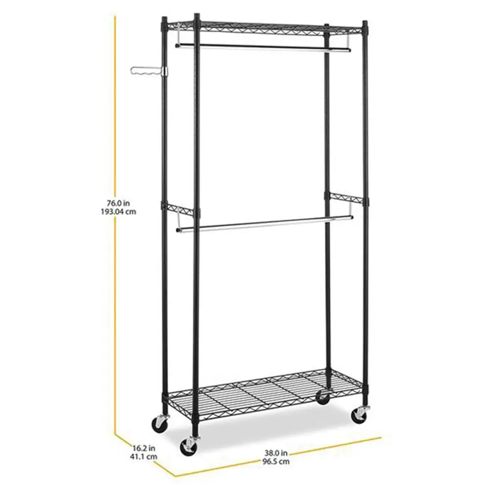 

House Closet Organizer Garment Rack Clothes Hanger Home Shelf Heavy Duty
