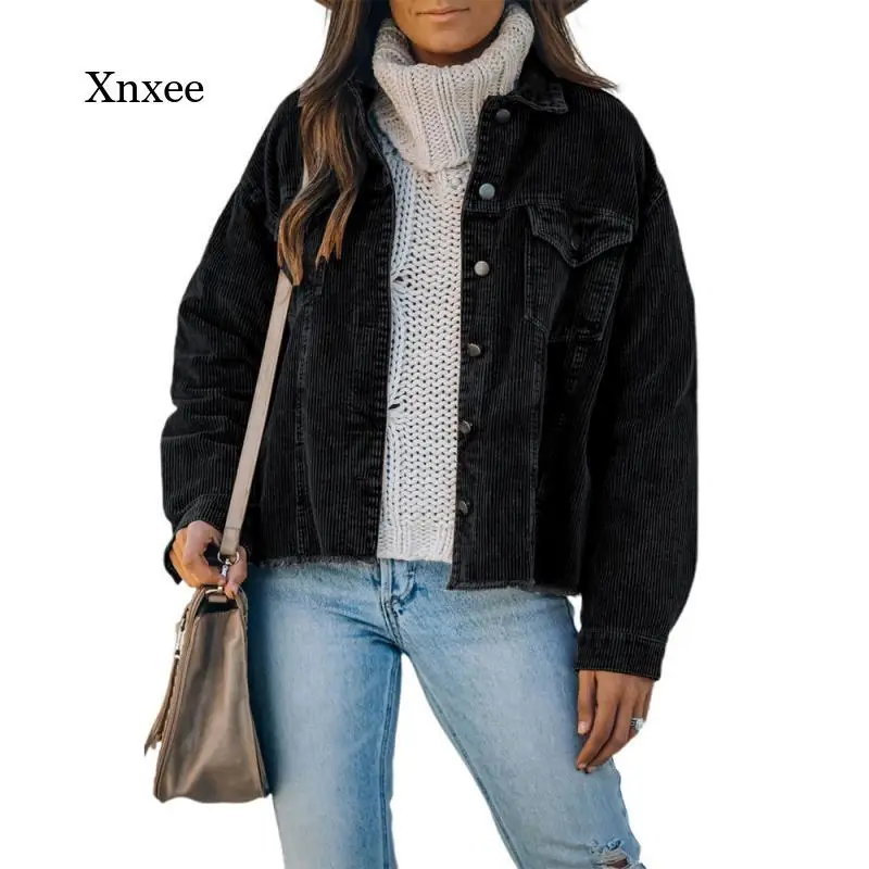 Осенне-зимняя женская новая куртка модная однотонная однобортная простая