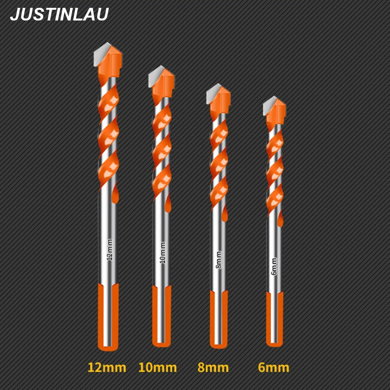 

JUSTINLAU Electric Tools Diamond Drill Bit Hammer Concrete Ceramic Tile Metal Drill Bits Round Shank DIY Wall Hole Saw Drilling