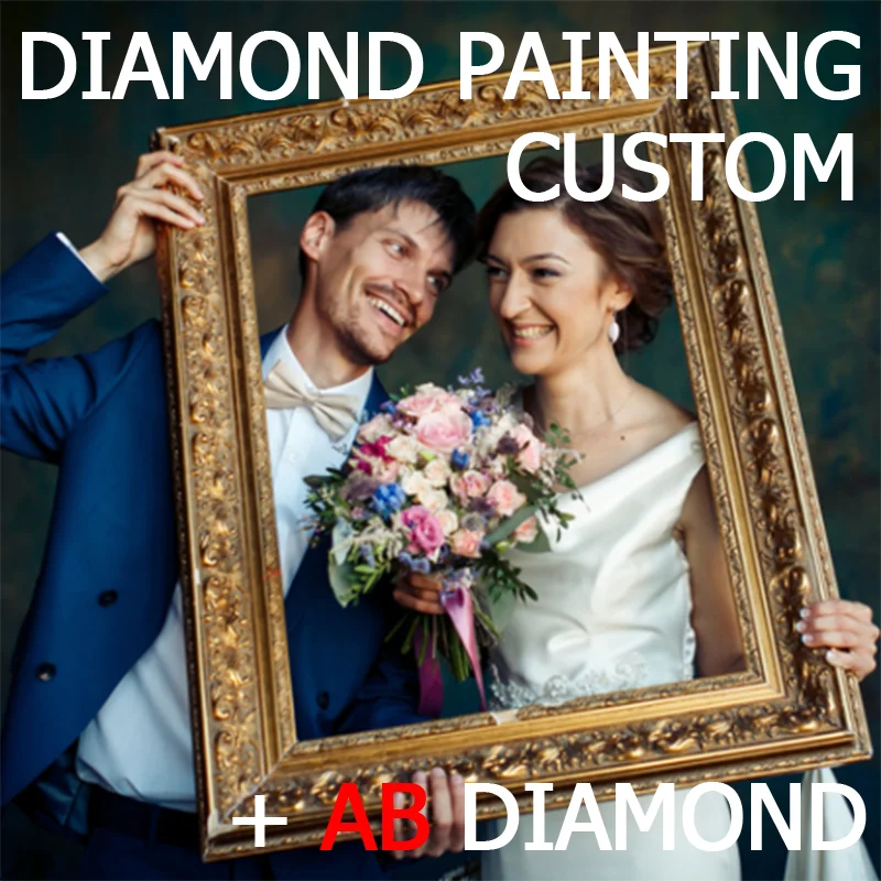 Diamond Painting AB Diamond 5D DIY Photo Customization Full Square Round Portrait Group Photo Embroidery Mosaic Art Kit Hobby