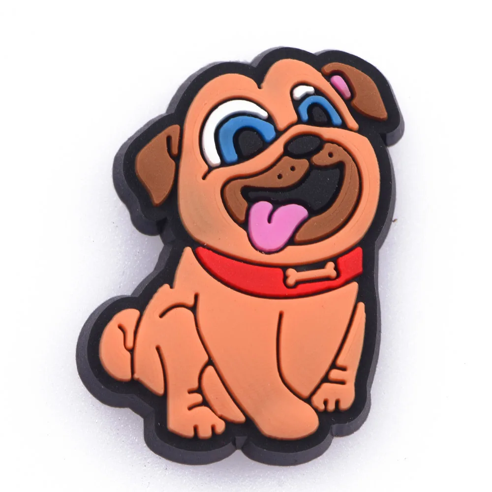 New Designer 1 Pcs PVC Croc Shoe Charms Kid's Cartoon Dogs Shoes Decorations Toys Bird Bracelet Accessories Watermelon Flower