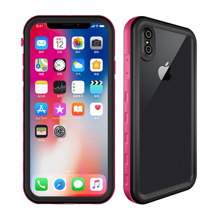 Водонепроницаемый чехол для iPhone 11 X XS Max противоударный чехол для плавания и дайвинга для iPhone 7 8 открытый подводный водонепроницаемый чехол для телефона - Цвет: Pink