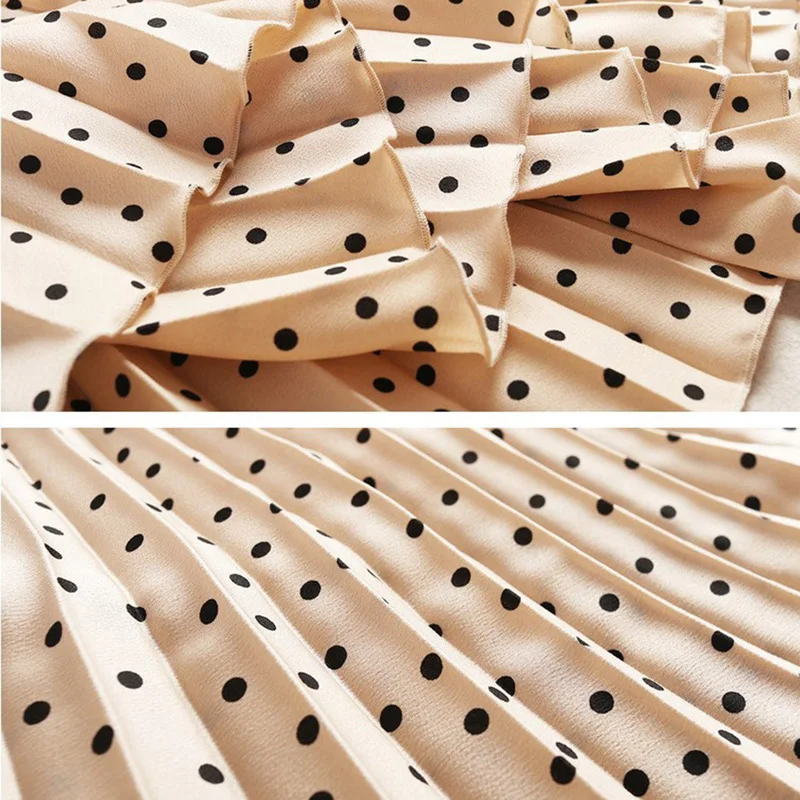 Плиссированные юбки для женщин весенне-осенняя юбка высокая талия принт миди