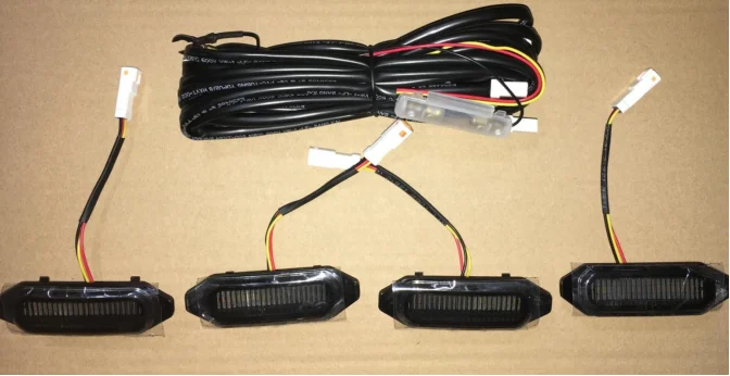 

4 шт. передние фары для решетки радиатора автомобиля специальный дизайн Led дневные ходовые рандомные дымчатые линзы для 2019-2020 Toyota RAV4 50 серий