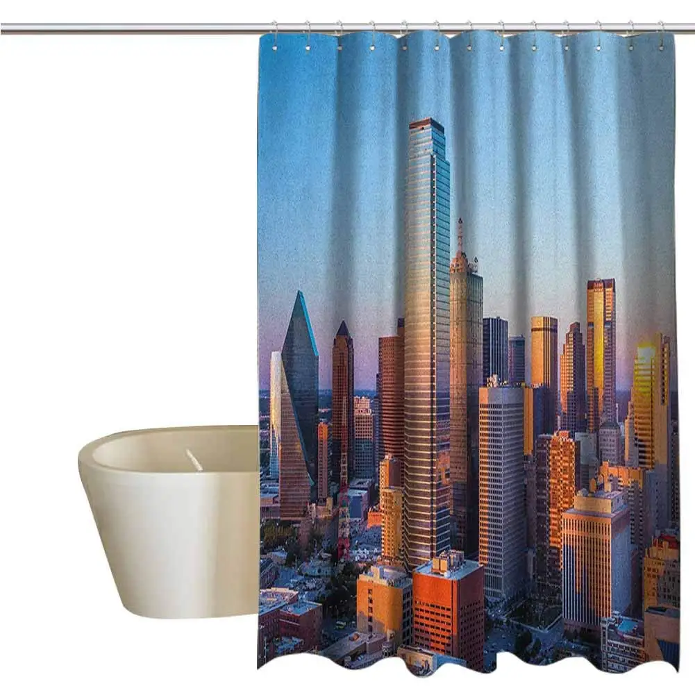 Забавная занавеска для душа в США ткань из Ткани стиле Метрополитен финансов