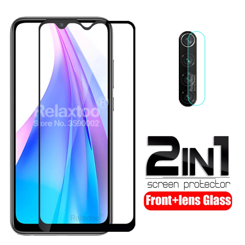 2 в 1 Защитное стекло для камеры redmi note 8 t 6 3 дюйма|Защитные стёкла и плёнки