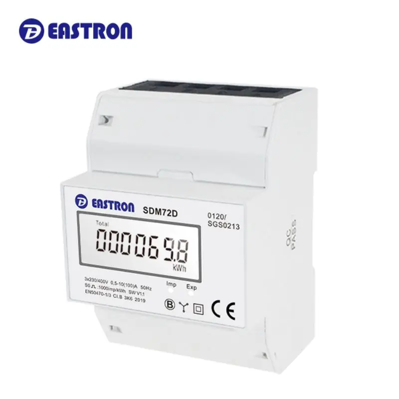 SDM72D MID 220/230V 10(100) 3 фазы 4 провода на din рейку счетчик энергии измерительный кВтч