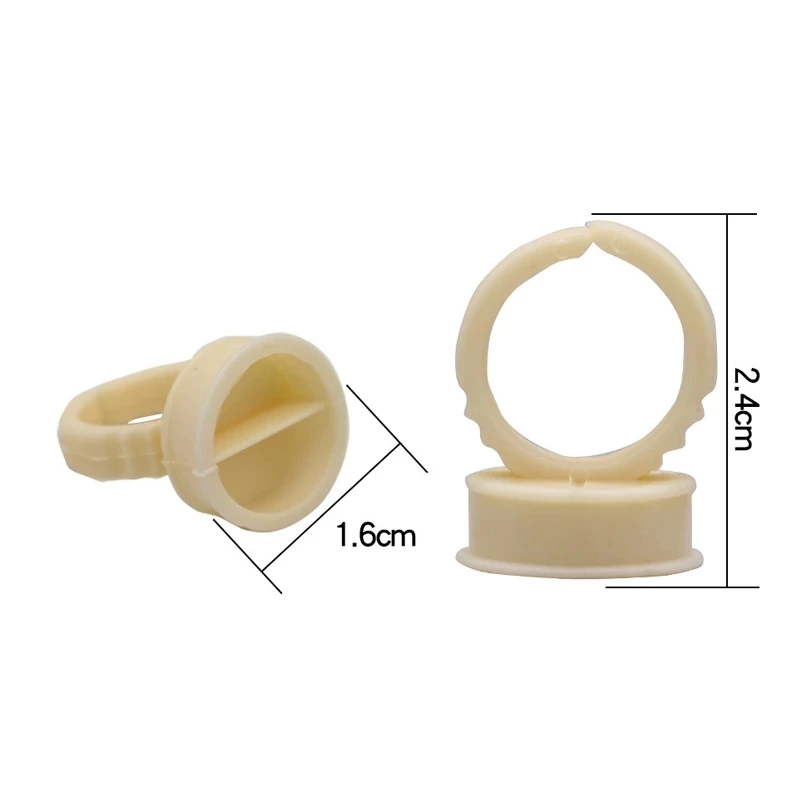 

100pcs Disposable silicone tattoo ink ring in 3 sizes permanent makeup ink holder for eyebrows