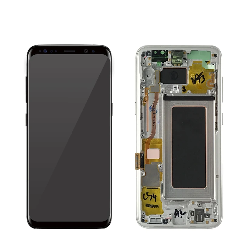 Red Burn Digitizer Assembly Parts For Samsung Galaxy S8 G950 G950F G950W LCD Display Touch Screen Replacement With Back Cover images - 6