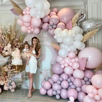 175pcs macaron pink purple arch garland kit balloons set for birthday wedding party background decor latex balloons globos