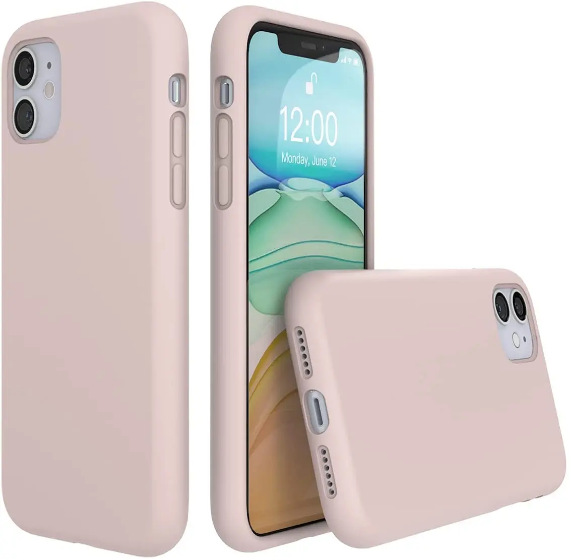 

Жидкий силиконовый чехол K TOMOTO, совместимый с iPhone 11 (6,1 дюйма), гелевый резиновый чехол с полной защитой корпуса из мягкой микрофибры