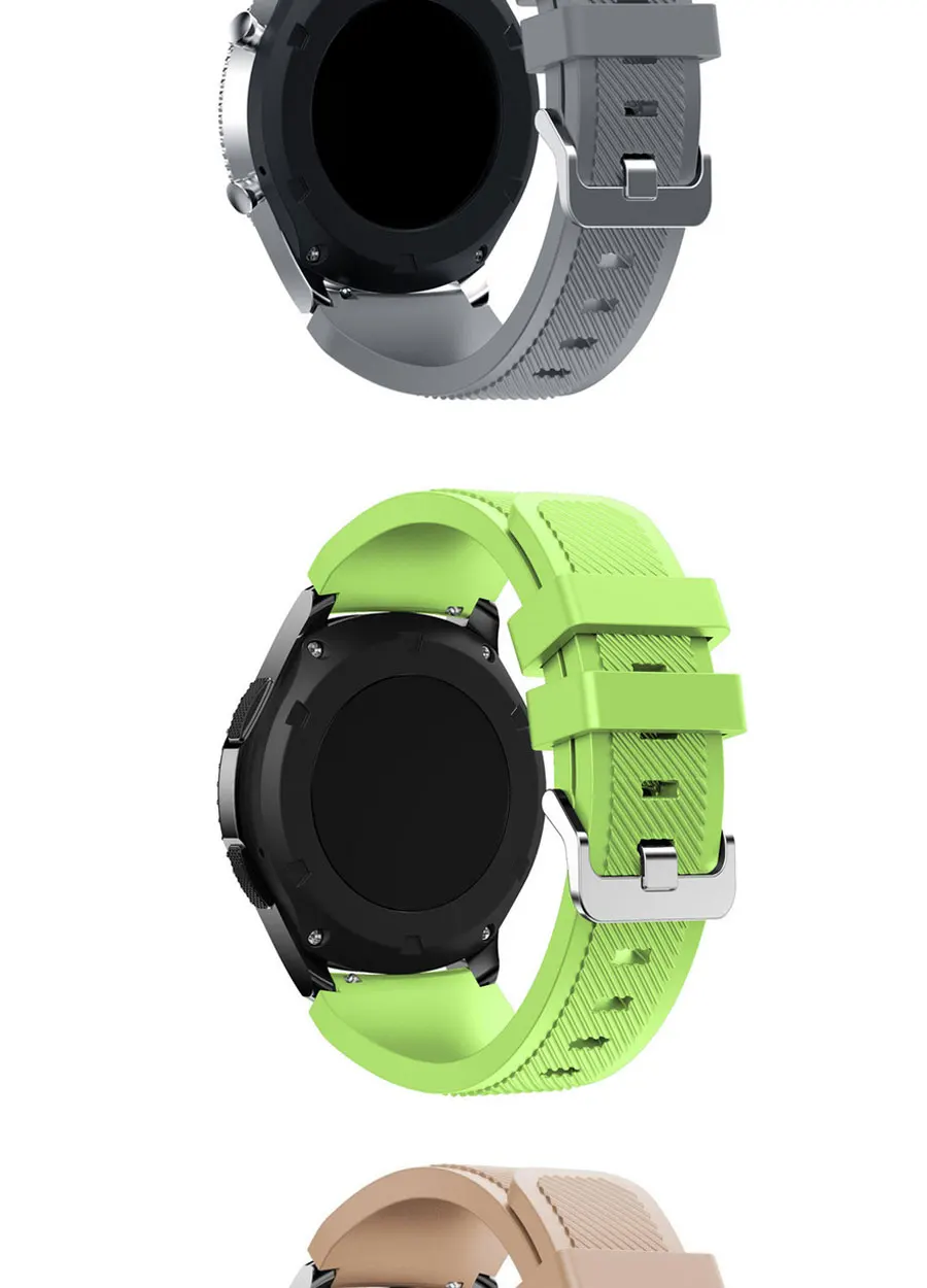 Горячая Распродажа! Классический ремешок s3 Frontier для samsung Galaxy Watch 46 мм ремешок 22 мм силиконовый браслет huawei watch GT ремешок S3 smartwatch