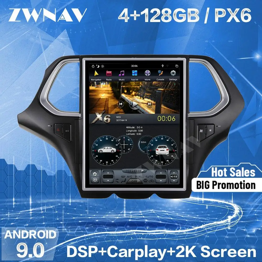

Автомобильный мультимедийный плеер, 128 ГГц, экран Tesla Carplay Android 9 для GAC Trumpchi GS4, GPS-навигация, аудио, радио, стерео